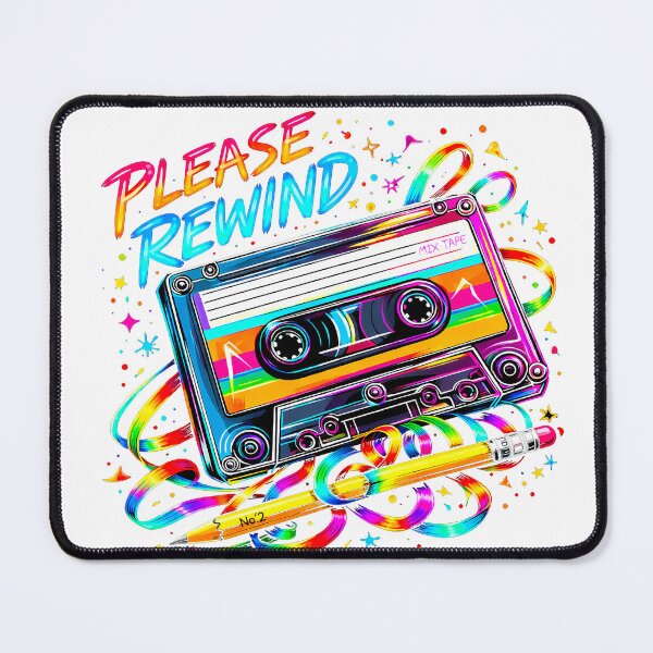 Item preview, Please Rewind Mix Tape in White designed and sold by Wondergirl Wanderings.