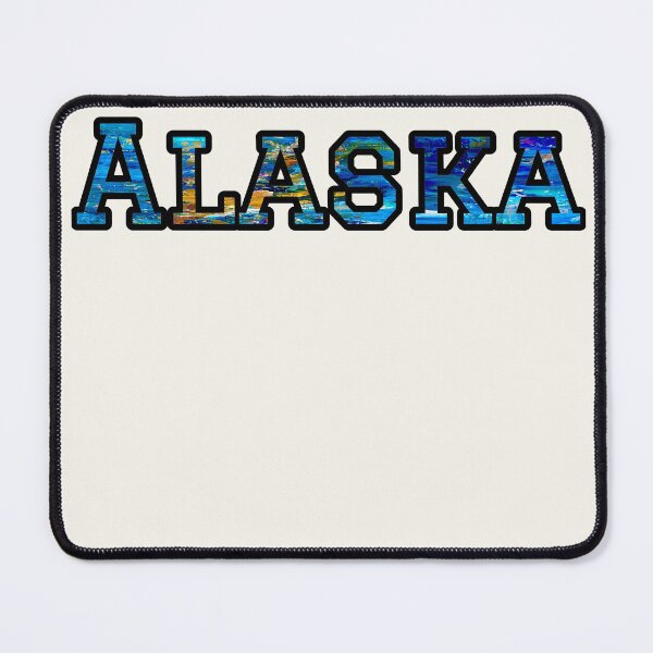 Item preview, Alaska Color Typography | Blue & Yellow Abstract Style designed and sold by Long Family Gifts.