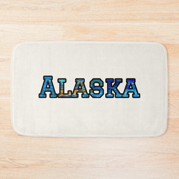 Item preview, Alaska Color Typography | Blue & Yellow Abstract Style designed and sold by Long Family Gifts.
