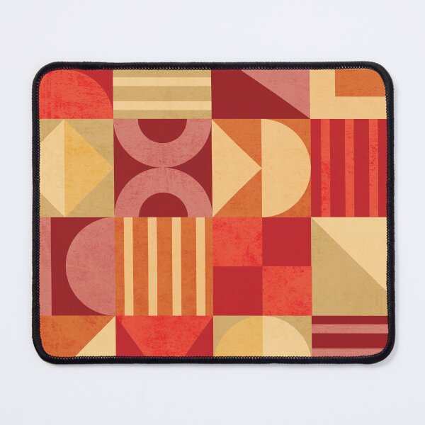 Item preview, Mid-century Geometric Shapes Pattern – Fire colorblock designed and sold by Brianaidesigns.