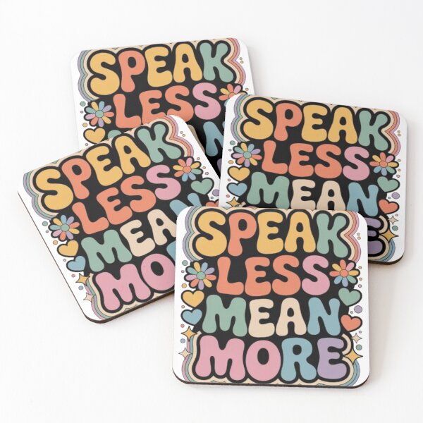 Item preview, Speak Less Mean More Retro Typography Design designed and sold by NewUSShop.