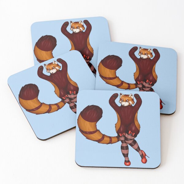 Item preview, Red Panda with human legs designed and sold by WoodNymphCrafts.
