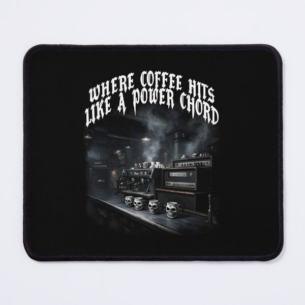 Item preview, coffee and metal music WHERE COFFEE HITS LIKE A POWER CHORD designed and sold by Uglyandcute.