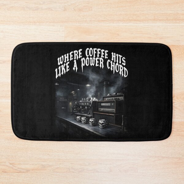 Item preview, coffee and metal music WHERE COFFEE HITS LIKE A POWER CHORD designed and sold by Uglyandcute.