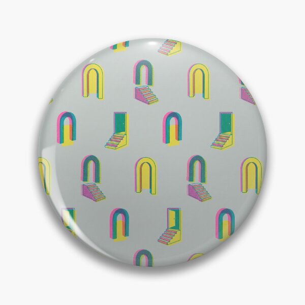 Item preview, cozy pastel mood stairs, doors, arches, abstract patterns designed and sold by Virtual-Studio-Geebaki.
