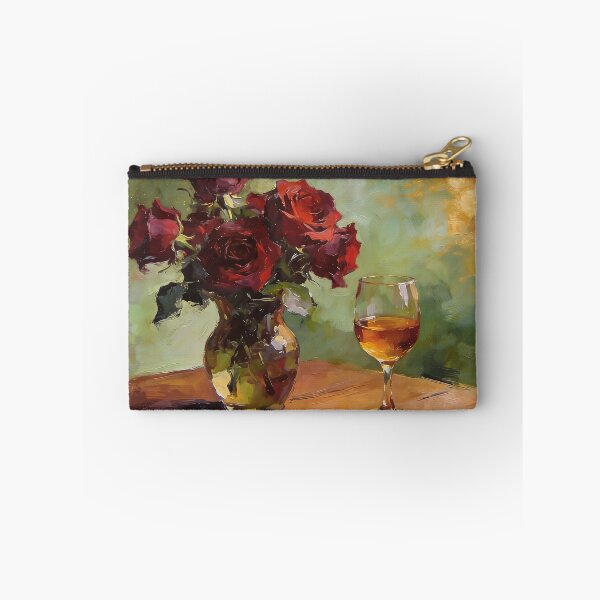 Item preview, Red Rose Bouquet Wine Art Print - Kitchen Dining Room Wall Decor Gift designed and sold by Gemma A  Summers.