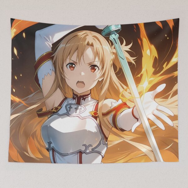 Item preview, Flame Strike Asuna Sword Art Online Waifu Anime Girl Battle Power designed and sold by riadjamai.