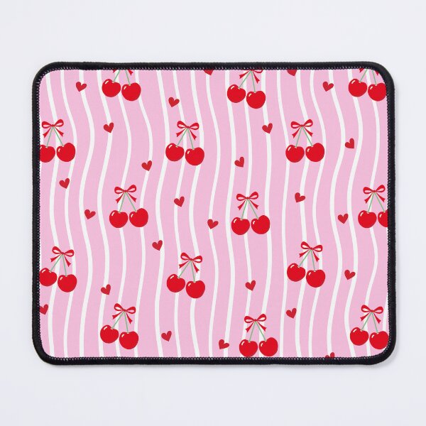 Item preview, Cherries with Bows and Hearts Pattern designed and sold by Akikoart7.