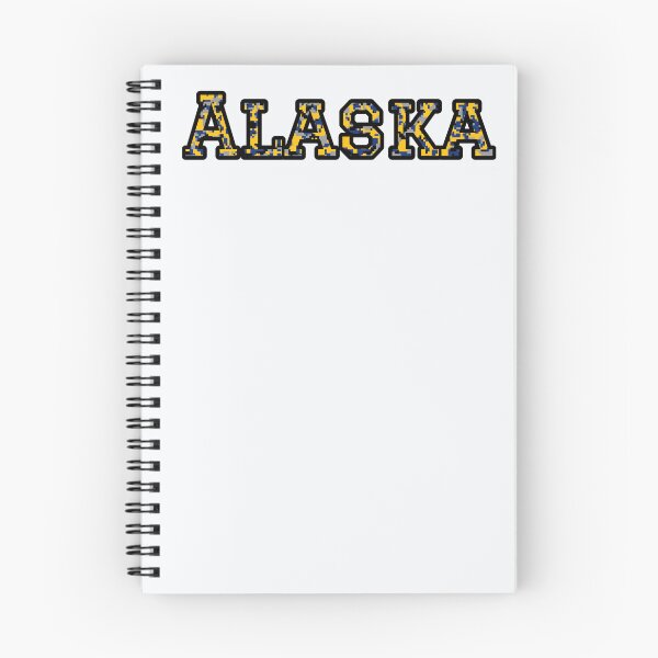Item preview, Alaska Travel Souvenir | Blue & Yellow Camo Text Art designed and sold by Long Family Gifts.