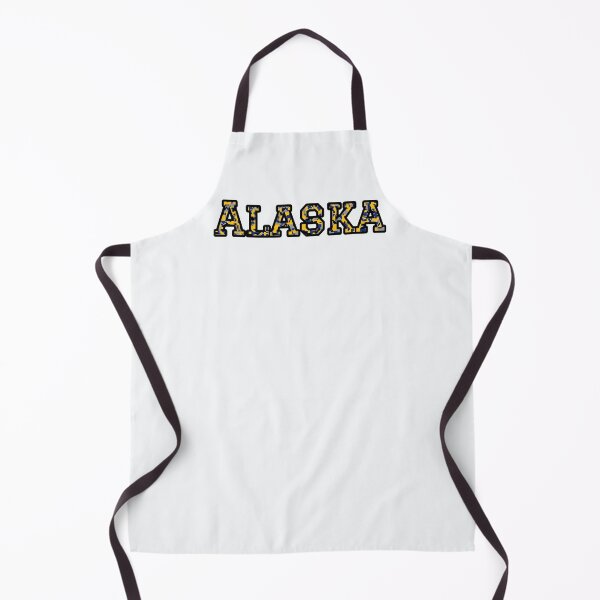Item preview, Alaska Travel Souvenir | Blue & Yellow Camo Text Art designed and sold by Long Family Gifts.