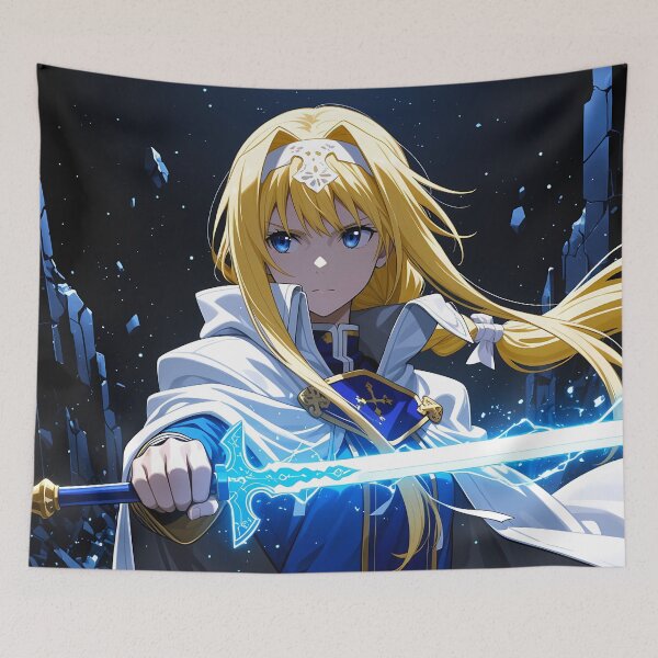 Item preview, Alice Zuberg Sword Art Online anime fantasy knight battle dark blue anime girl designed and sold by riadjamai.
