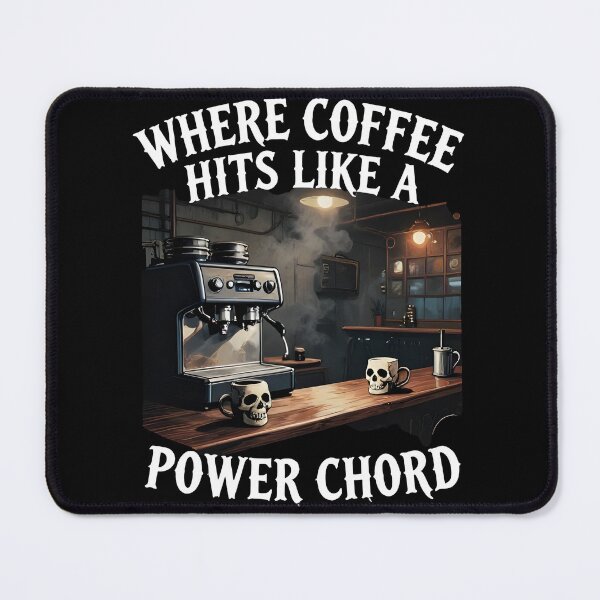 Item preview, coffee and metal music WHERE COFFEE HITS LIKE A POWER CHORD designed and sold by Uglyandcute.