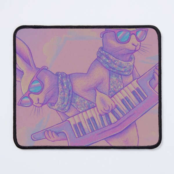 Item preview, Chic Rabbit Keytar Jam – Pastel Vaporwave Vibes designed and sold by LuxuryApparels.