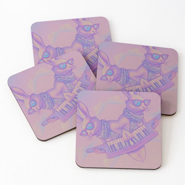Item preview, Chic Rabbit Keytar Jam – Pastel Vaporwave Vibes designed and sold by LuxuryApparels.