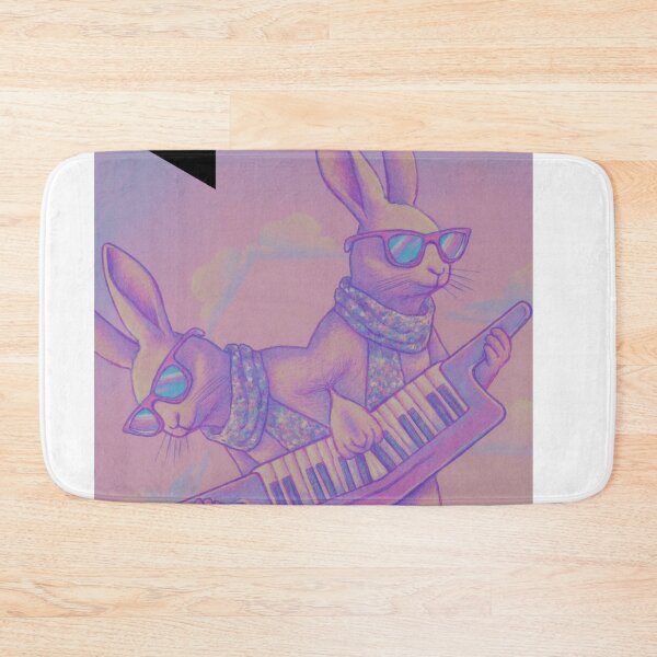 Item preview, Chic Rabbit Keytar Jam – Pastel Vaporwave Vibes designed and sold by LuxuryApparels.