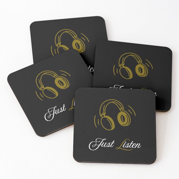 Item preview, Just Listen Black & Gold designed and sold by IsaFDesigns.