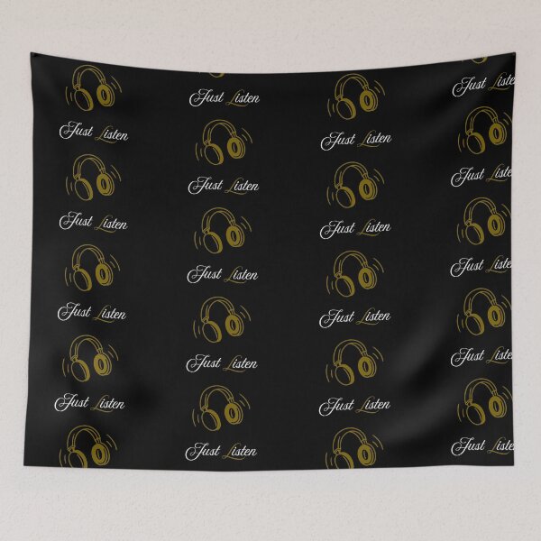 Item preview, Just Listen Black & Gold designed and sold by IsaFDesigns.