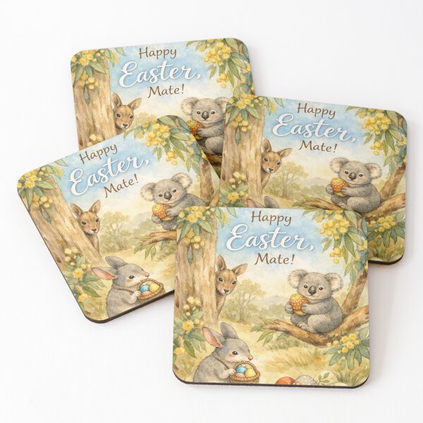 Item preview, Happy Easter, Mate! – Australian Bush Easter Watercolour designed and sold by inspired-works.