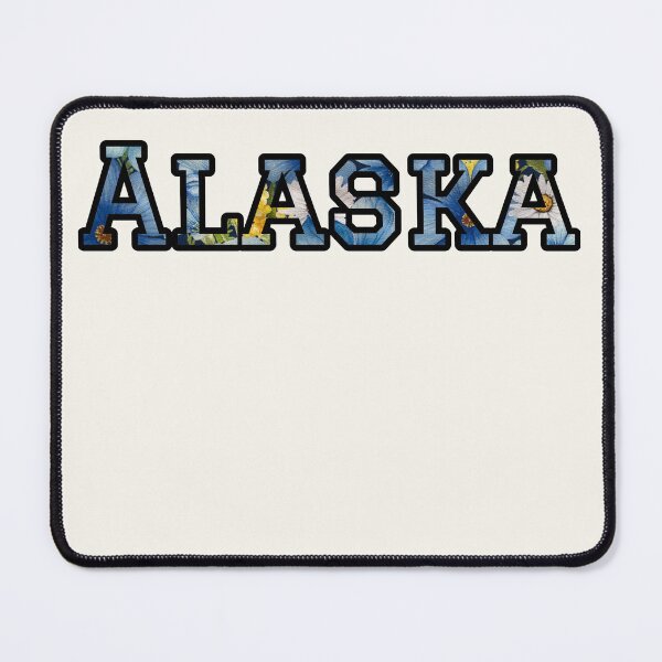 Item preview, Alaska Travel Souvenir | Blue and Yellow Alaskan Floral Art designed and sold by Long Family Gifts.