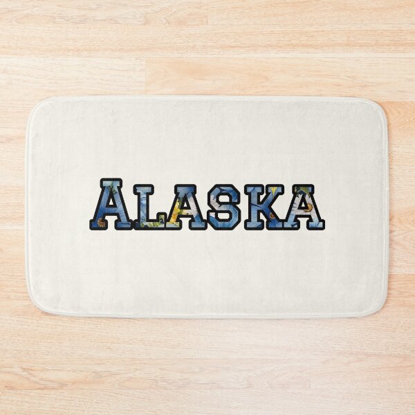 Item preview, Alaska Travel Souvenir | Blue and Yellow Alaskan Floral Art designed and sold by Long Family Gifts.
