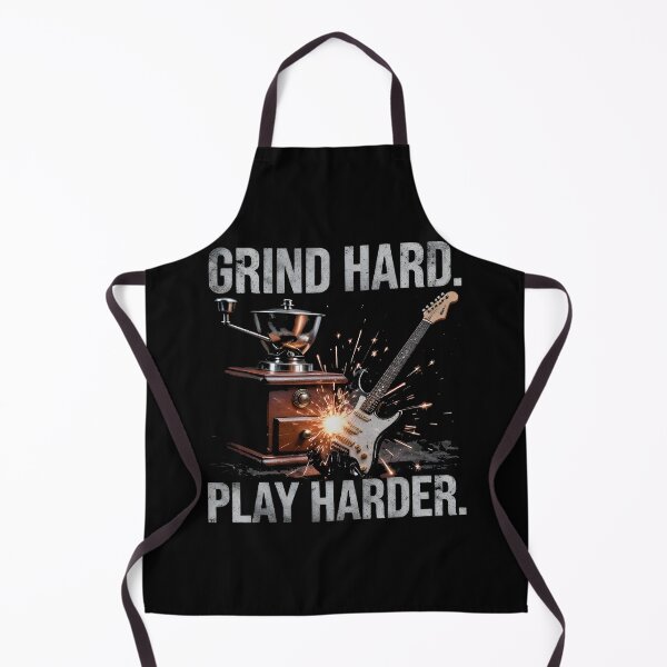 Item preview, coffee and metal music GRIND HARD. PLAY HARDER designed and sold by Uglyandcute.