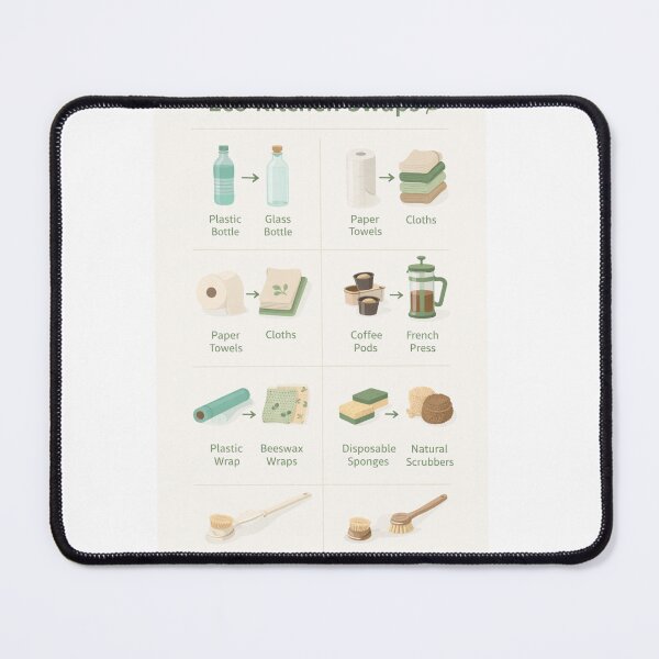 Item preview, Eco Kitchen Swaps Sustainable Living Guide Infographic Poster designed and sold by goodcrystals.