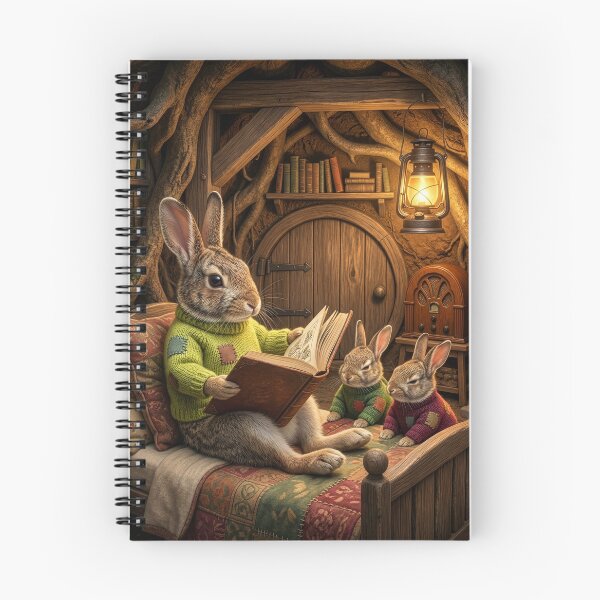 Item preview, Rabbit Dad Reading to His Bunnies designed and sold by Tridentulus.