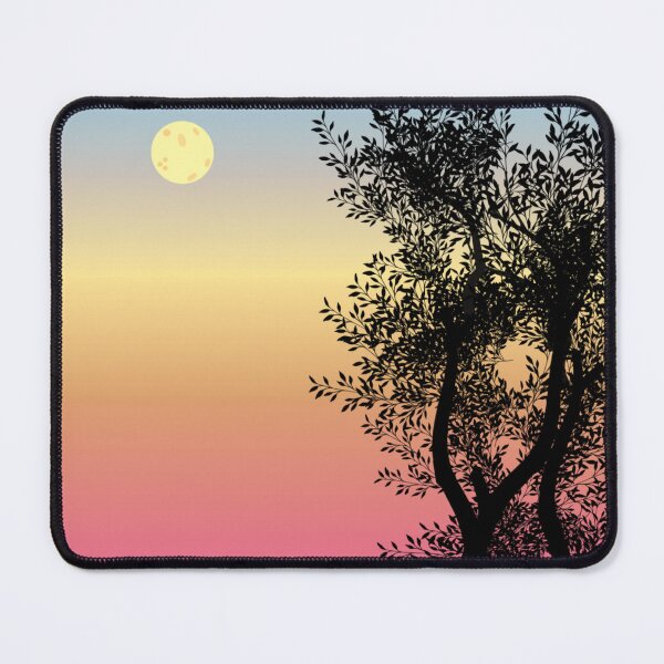 Item preview, Morning Sunrise with a Tree and the Moon designed and sold by Spaceuser2.