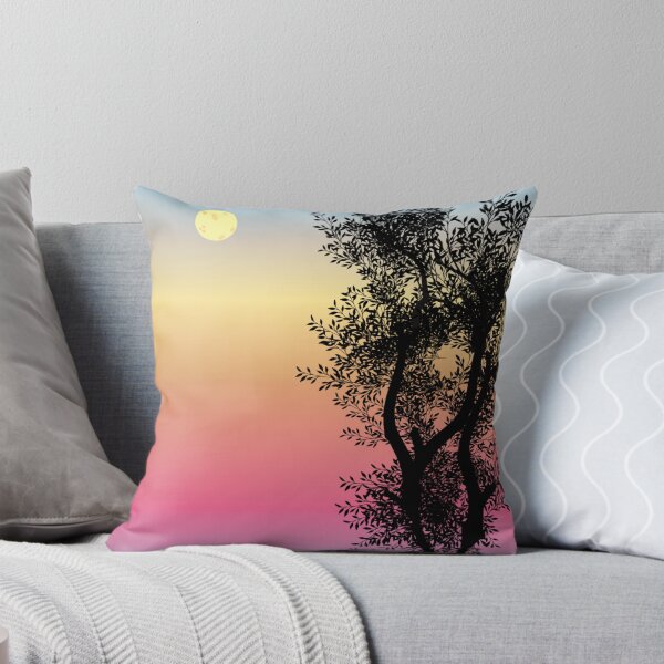 Aperçu de l'œuvre Lever de soleil matinal avec un arbre et la lune créée et vendue par Spaceuser2.