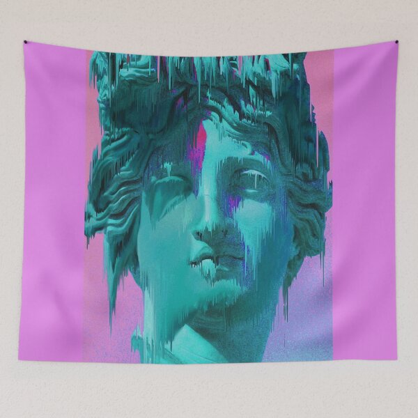 Item preview, Vaporwave Glitch Melting Statue designed and sold by zerocult.