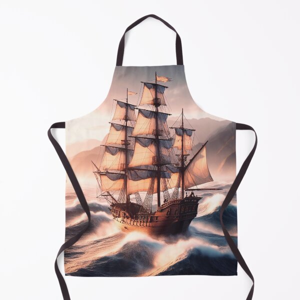 Item preview, Vintage Galleon Ship Sailing Through Stormy Waves designed and sold by Holub Art Studio & design.