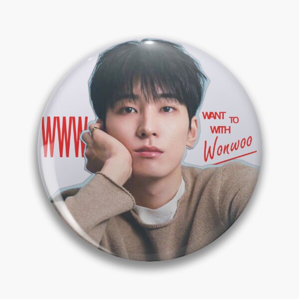 Item preview, WWW want to with wonwoo pin button designed and sold by glaciva.