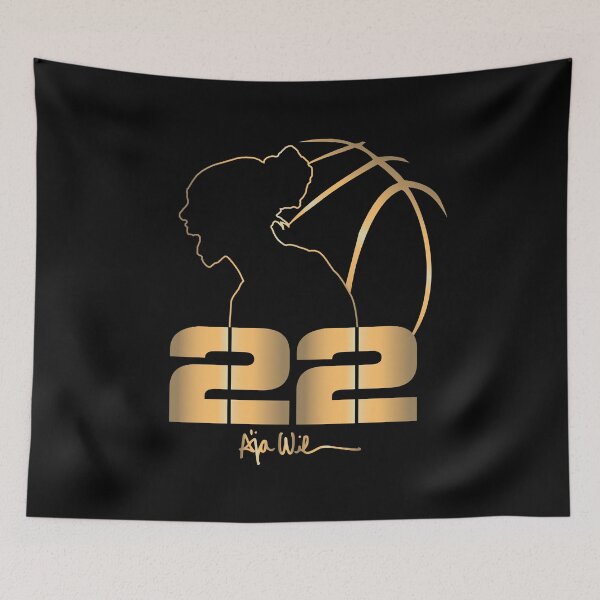 Item preview, A’ja Wilson Tribute Tee — Gold 22 designed and sold by Hoops & Her.