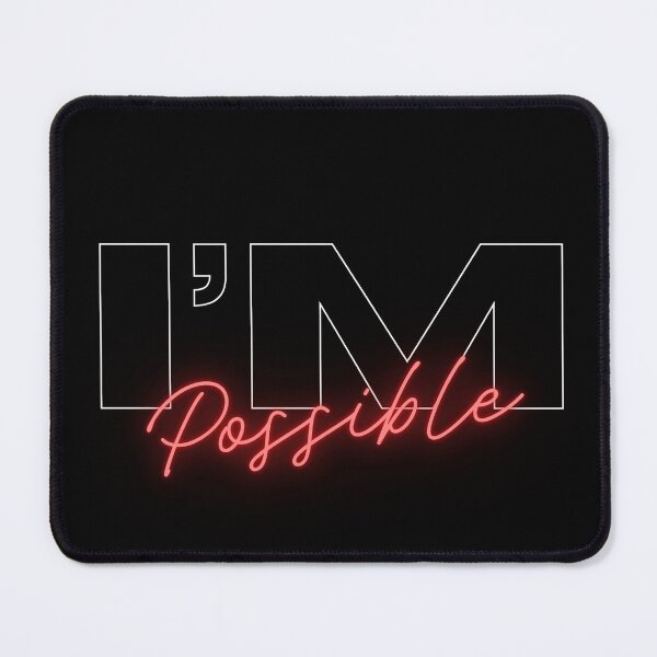 Item preview, "I'm Possible - Black and White Motivational Art" designed and sold by DANISH_SHAIKH.