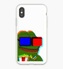 Pepe Der Frosch mit 3D-Brille rot und blau isst Popcorn Kekistans seltene Pepe PepeTheFrog HD QUALITÄT ONLINE-SHOP iPhone-Hülle & Cover
