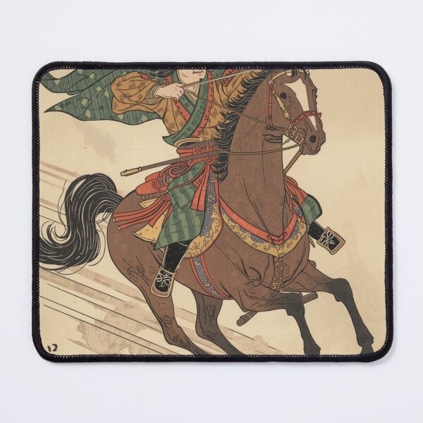 Item preview, Edo Period Samurai Archer on Horseback Ukiyo-e Style Japanese Warrior Art designed and sold by Element Horizon Studio.