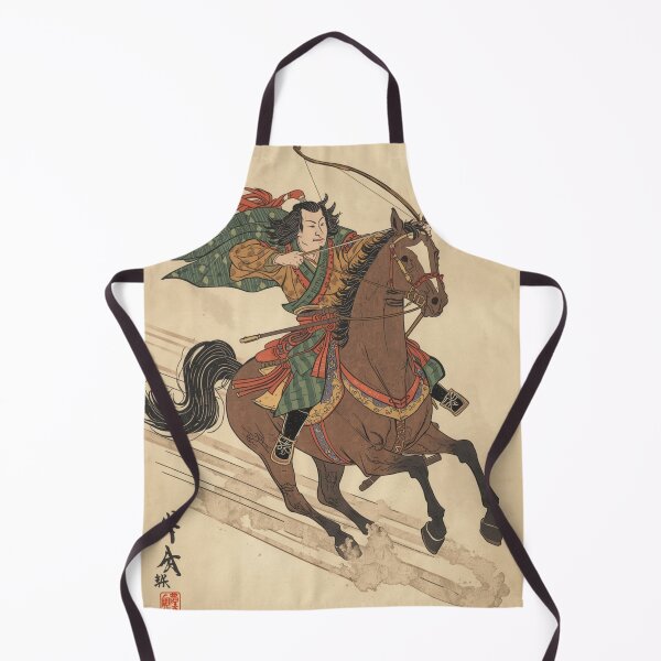 Item preview, Edo Period Samurai Archer on Horseback Ukiyo-e Style Japanese Warrior Art designed and sold by Element Horizon Studio.