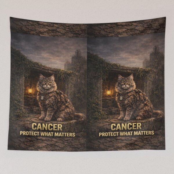 Item preview, Cancer Cat Zodiac Art – Protect What Matters Astrology Illustration designed and sold by TroyTheTerrific.