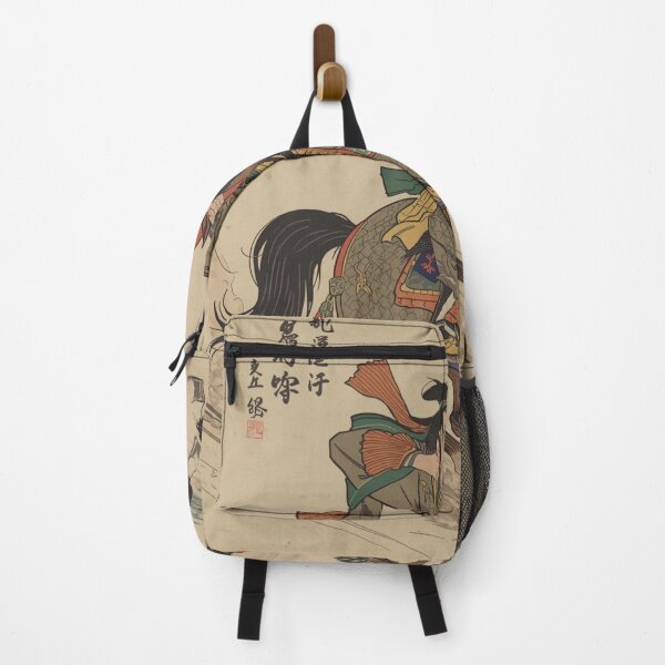 Item preview, Mounted Samurai Archer Edo Period Ukiyo-e Style Japanese Warrior Art designed and sold by Element Horizon Studio.