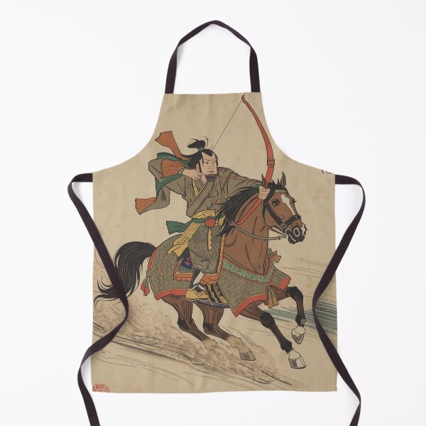 Item preview, Mounted Samurai Archer Edo Period Ukiyo-e Style Japanese Warrior Art designed and sold by Element Horizon Studio.