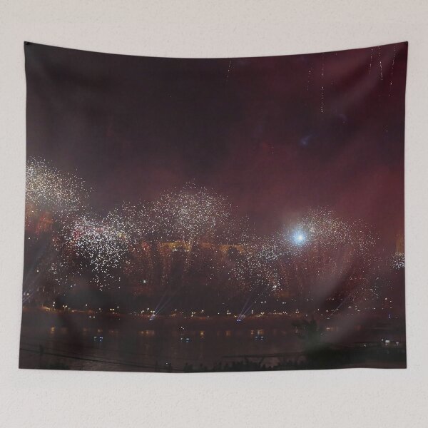 Item preview, Spectacular Golden Fireworks Night Celebration Over Water designed and sold by Holub Art Studio & design.