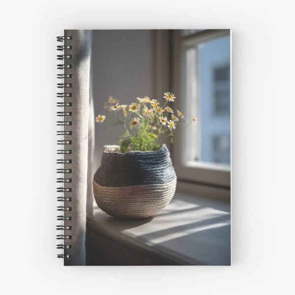 Item preview, Sunlit Wildflower Basket | Coastal Chic Woven Decor | Cottagecore Window Art designed and sold by FlowNestStudio.