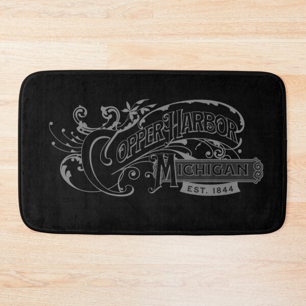 Item preview, Copper Harbor Michigan Vintage Ornamental Typography designed and sold by American Travels.