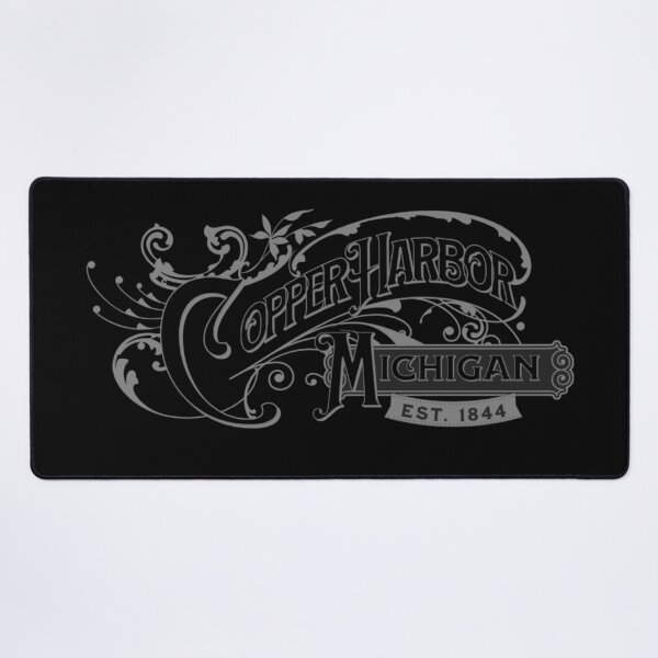 Item preview, Copper Harbor Michigan Vintage Ornamental Typography designed and sold by American Travels.