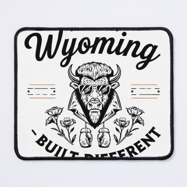 Item preview, Made in Wyoming Built Different Bison Classic Script State Pride Shirt designed and sold by Built Different Designs.