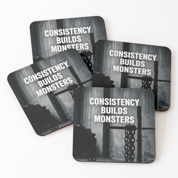 Item preview, Consistency Builds Monsters Gym Wall Art Printable, Motivational Fitness Quote Poster, Bold Typography Workout Decor designed and sold by ezdude.