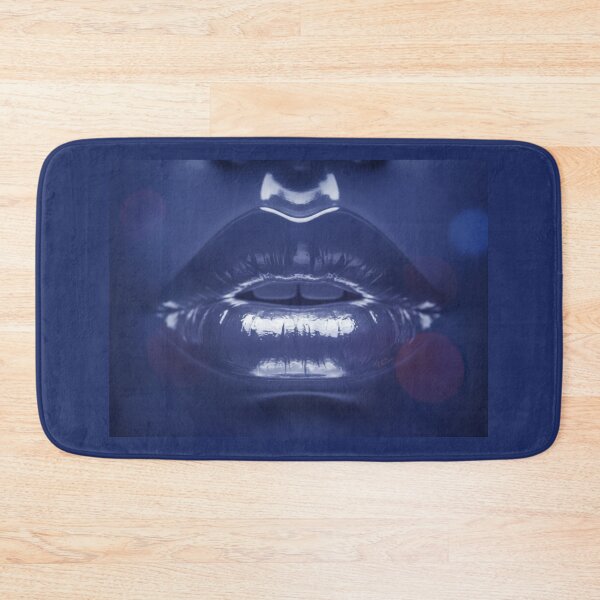 Item preview, BLUE CHROME LIPS - Cyber Beauty Art - Glossy designed and sold by Urban-InkStudio.