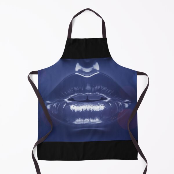 Item preview, BLUE CHROME LIPS - Cyber Beauty Art - Glossy designed and sold by Urban-InkStudio.