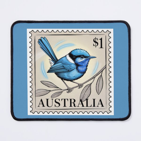 Item preview, Australian Postage Stamp Superb Fairy Wren designed and sold by Wennebabs.