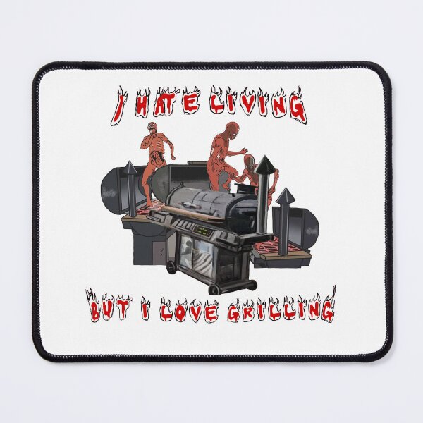 Item preview, I hate living, but I love grilling. designed and sold by DeadTreeRB.